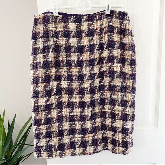 Oscar de la Renta Dresses & Skirts - Oscar de la Renta Vintage Alpaca Wool Plaid Pencil Skirt